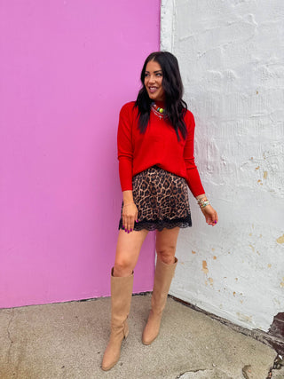 Roxie Leopard Mini Skirt