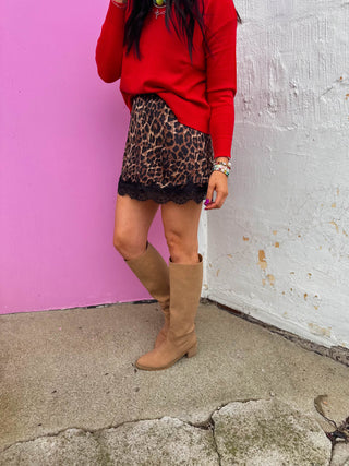 Roxie Leopard Mini Skirt