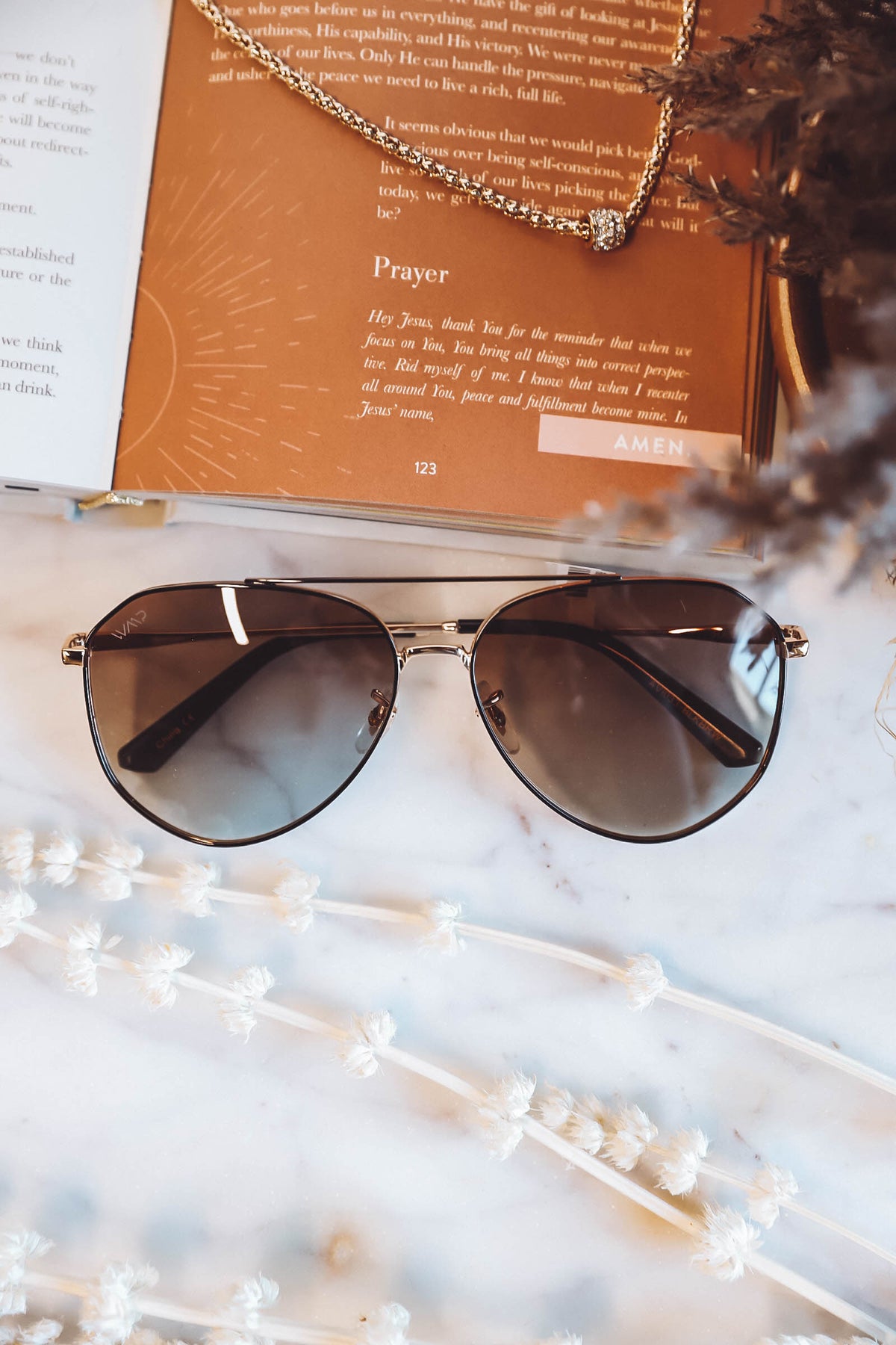 Ramsey WMP Sunglasses-Gold-Black Frame/Gradient Brown Lens