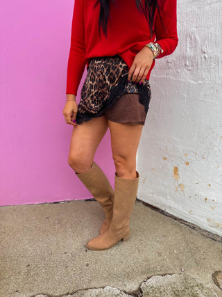 Roxie Leopard Mini Skirt