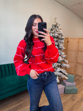 Maeverly Sweater-Red