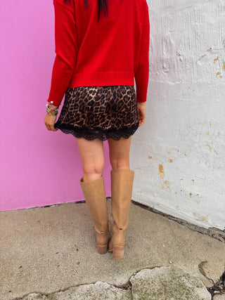 Roxie Leopard Mini Skirt