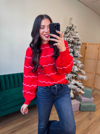 Maeverly Sweater-Red