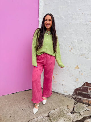 Nora Polka Dot Pants-Berry