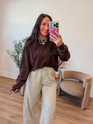 Maggie Cardigan-Chocolate