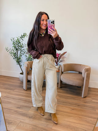 Maggie Cardigan-Chocolate