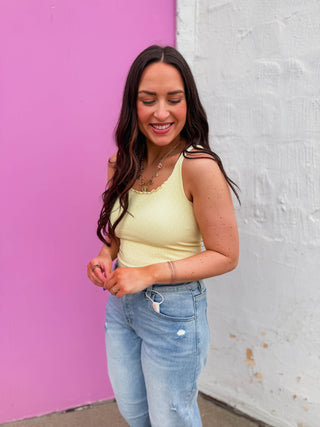 Lenny Polka Dot Tank-Yellow