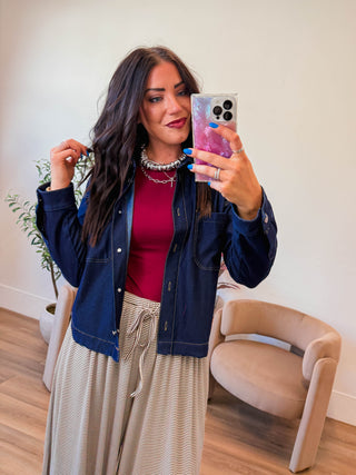 Everyday Essential Long Sleeve-Cabernet
