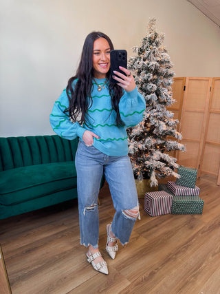 Maeverly Sweater-Cerulean Blue