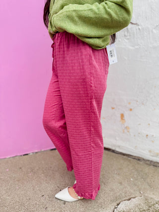 Nora Polka Dot Pants-Berry
