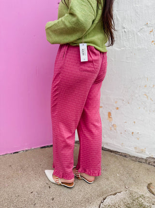 Nora Polka Dot Pants-Berry