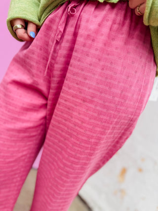 Nora Polka Dot Pants-Berry