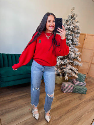 Merry Christmas Patch Sweater