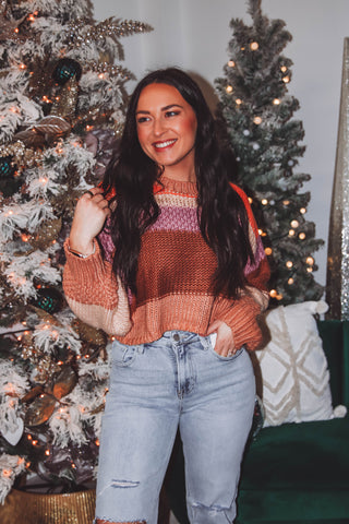 Kensie Color Block Sweater