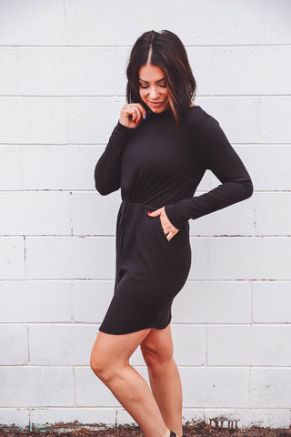 Leigh Mini Dress-Black