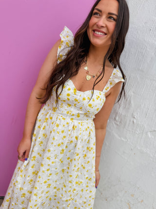 Jess Floral Midi Dress