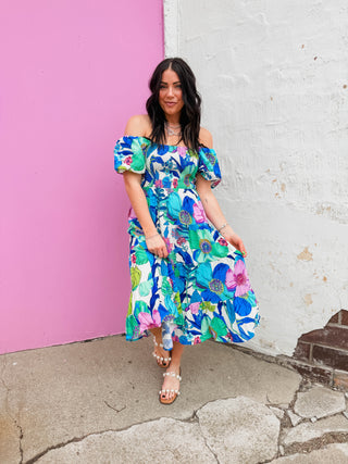 Faith Floral Midi Dress