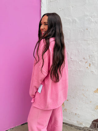 Ashton Striped Top-Pink