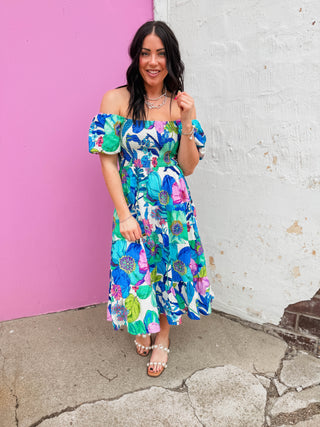 Faith Floral Midi Dress