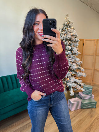 Warren Sweater-Wine