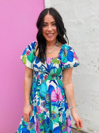 Faith Floral Midi Dress