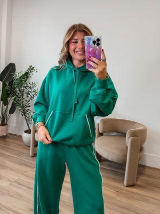 Weekend Mode Hoodie-Kelly Green