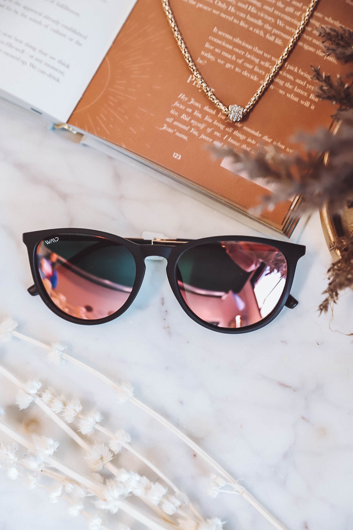 Drew WMP Sunglasses-Pink Mirror