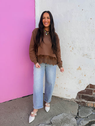 Lacey Pullover-Brown