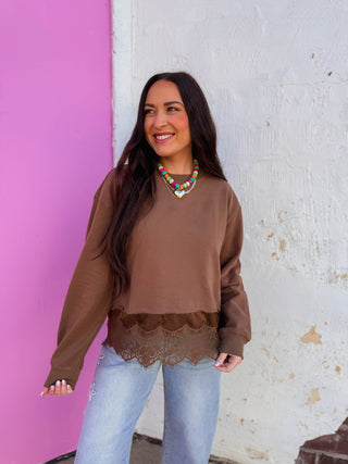Lacey Pullover-Brown