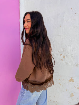 Lacey Pullover-Brown