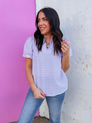 Lainey Gingham Top