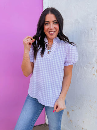 Lainey Gingham Top