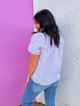 Lainey Gingham Top