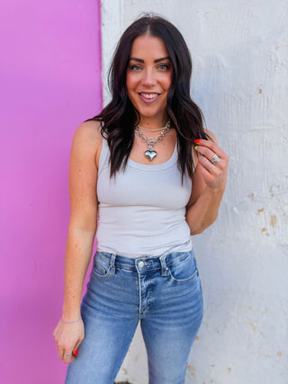 Layer Me Up Tank-Light Grey