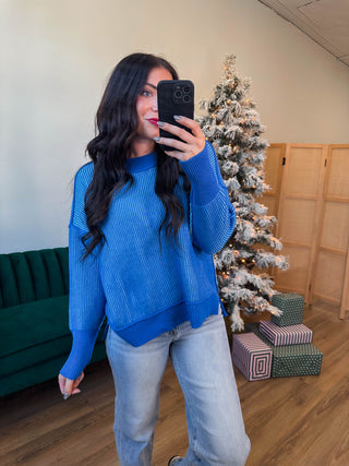 Marlie Sweater-Ocean Blue/Sky Blue