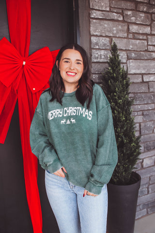 Merry Christmas Corded Crewneck