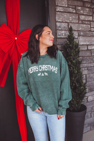 Merry Christmas Corded Crewneck