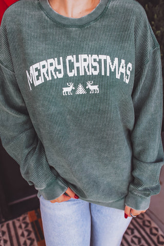 Merry Christmas Corded Crewneck