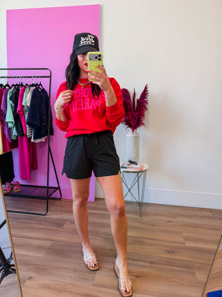Favorite Parent Crewneck-Red