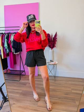 Favorite Parent Crewneck-Red