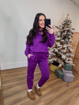 On The Move Joggers-Light Plum