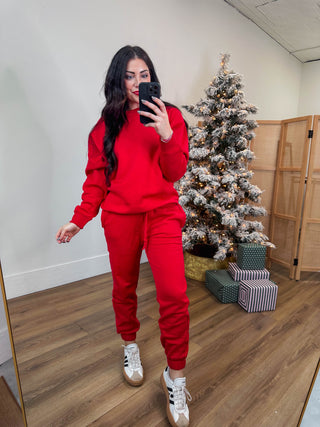 On The Move Joggers-Ruby