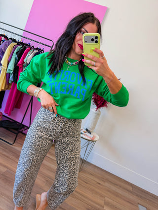 Favorite Parent Crewneck-Green