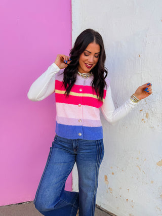 Blaire Color Block Sweater Vest