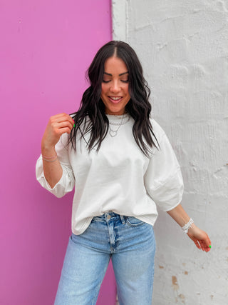 Amber Top-White