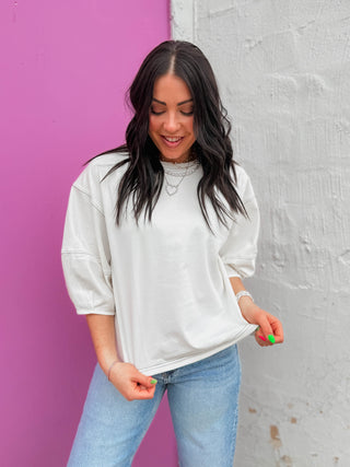 Amber Top-White