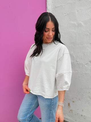 Amber Top-White