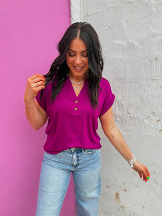 Trista Top-Dark Magenta