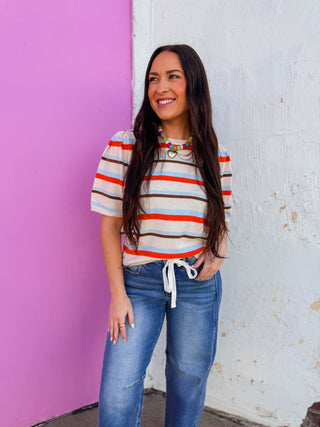 Val Striped Knit Top