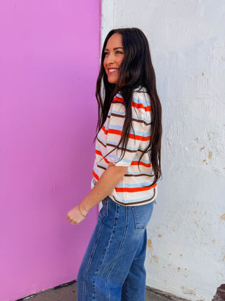 Val Striped Knit Top